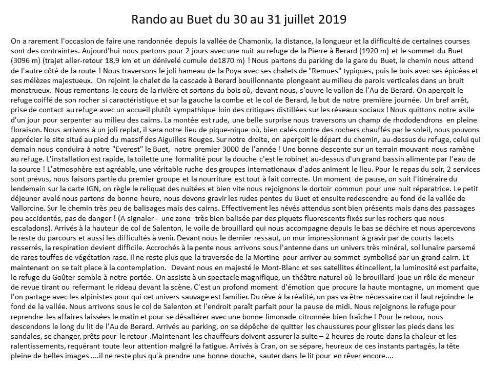 Rando au buet du 30 au 31 juillet texte