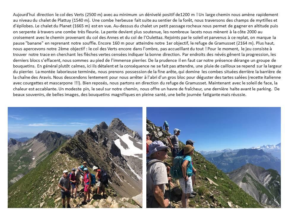 Rando du mardi 23 juillet 2019 col des verts photo 1